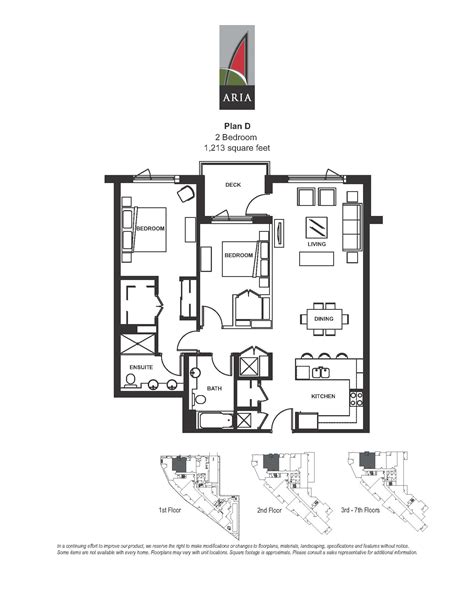 Aria 2 Bedroom Plan D San Diego Downtown Communities