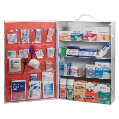 Medique 4 Shelf First Aid Cabinet — Ansi Model 734m1 First Aid Kits