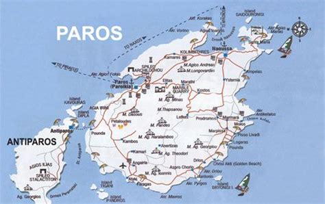 Map Of Paros Paros Island Paros Locations