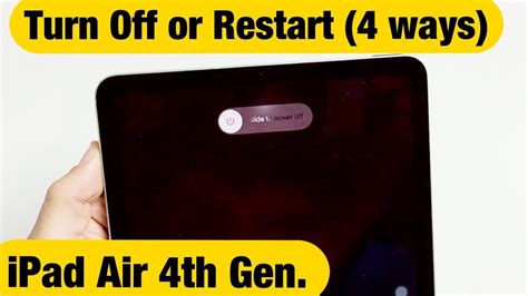 Ipad Air 4th Gen How To Turn Off Restart 4 Ways Youtube