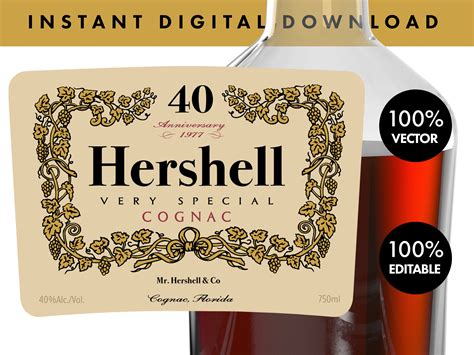 41 Hennessy Label Template