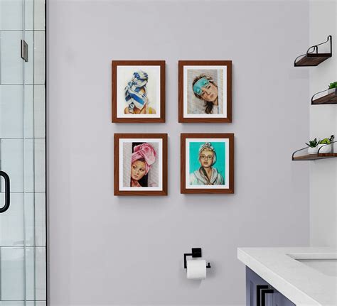 Bathroom art print set