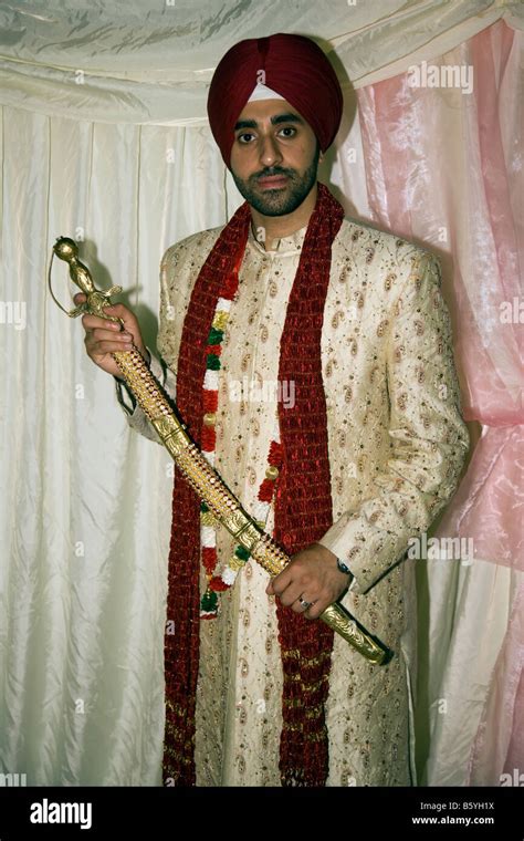 Groom At A Traditional Sikh Wedding Stock Photo Royalty Free Image