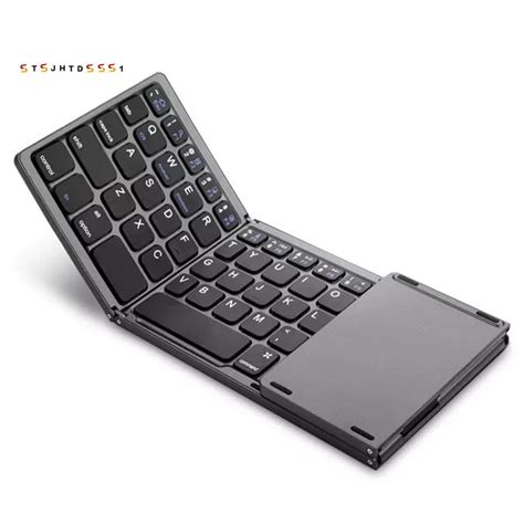 B033 Foldable Bluetooth Wireless Keyboard With Touchpad Universal And Usb