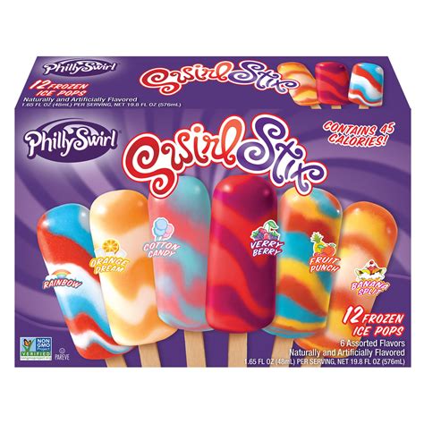 Phillyswirl Swirlstix Ice Pops Assorted Flavors Walmart Com