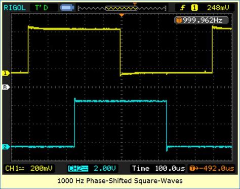 Arduino Timer Phase Shifted Square Waves