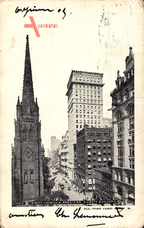 New York City Trinity Church And American Surety Building Xl