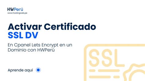 Cómo activar certificado SSL en Cpanel Lets Encrypt YouTube
