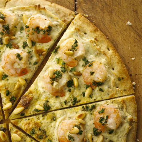Shrimp Scampi Pizza With Alouette Cheese Bigoven