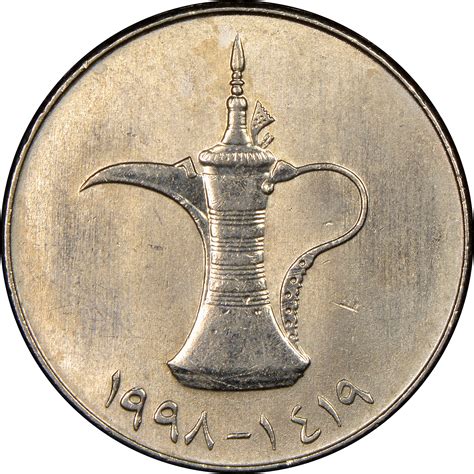 The dirham is often abbreviated aed, while unofficial abbreviations include dh or dhs.. United Arab Emirates Dirham KM 6.2 Prices & Values | NGC