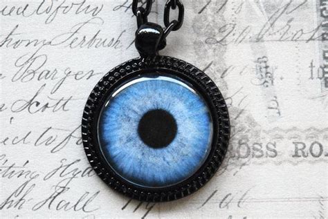 Eye Cabochon Necklace Eyeball Jewelry Blue Eye By Vaenox On Etsy 20 00 Etsy Eye Cabochon