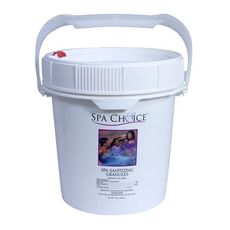 Fill a bucket with water from your inflatable hot tub. Spa Choice Spa and Hot Tub 5 lb. Sanitizing Granules-472-3 ...