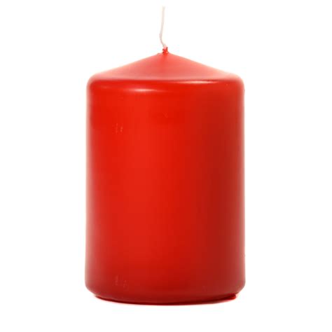 Red 3 X 4 Unscented Pillar Candles 3 Inch Candles