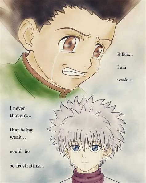 Gon And Killua Crying Over Being Weak Inspired In Hxh 1999 Art Style