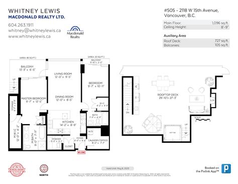 505 2118 W 15th Avenue, Vancouver - Floor Plan - Whitney Lewis