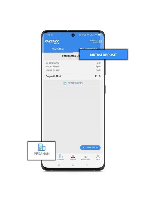 Dimana saya dapat melihat riwayat transaksi Deposit Agen Payfazz saya