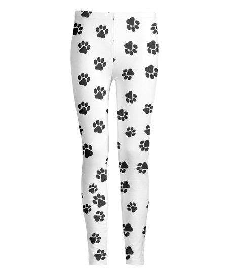 Lily White And Black Paw Leggings Women And Plus Zulily Tunic Leggings Woman Back Lily White