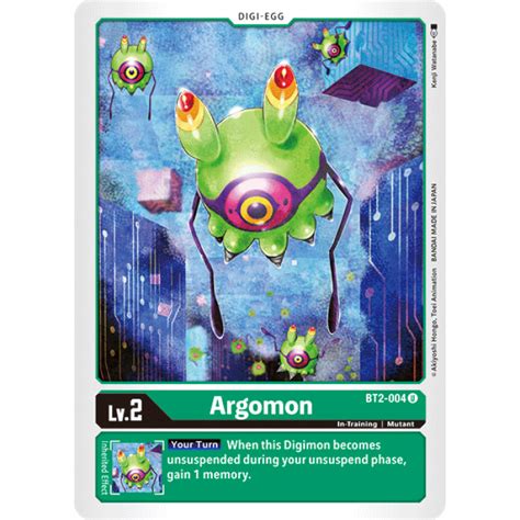 Argomon Digimon Tcg Ver 15 Bt2 004 English Mint Tcgx