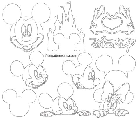 Mickey Body Outline Svg Svg Images Collections