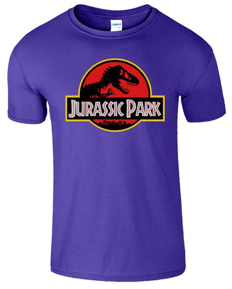 Jurassic Park Mens Logo Movie Retro Top Cotton T Shirts All Colors
