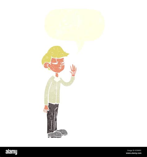 Cartoon Arrogant Boy With Speech Bubble Stock Vector Image And Art Alamy