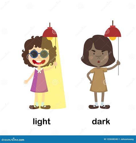 Opposite Light And Dark Stock Vector Illustration Of Light 122658248