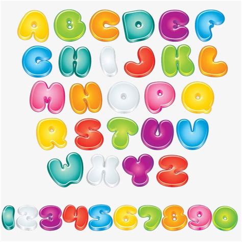 Cute Cartoon Alphabet Font Hd Buckle Material Png And Clipart
