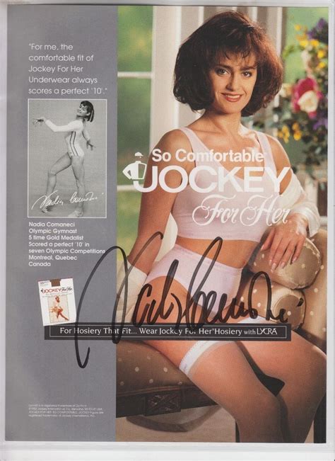 Nadia Comaneci Signed 1992 Rare Jockey Underwear Advertisement Olympic