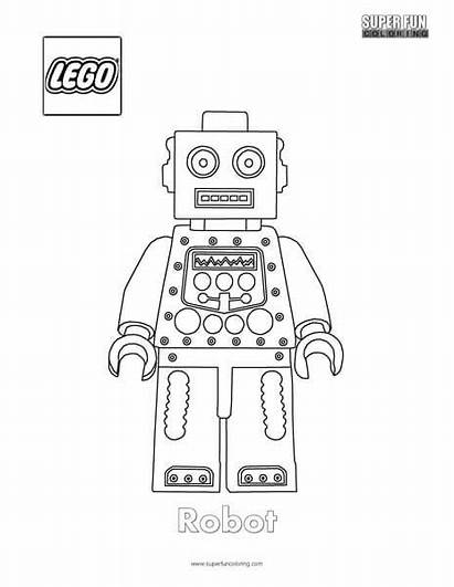Lego Coloring Minifigure Robot Pages Character Super