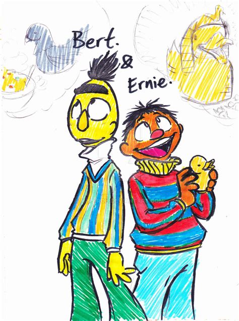 Bert And Ernie Coloured By Miss Poh On Deviantart