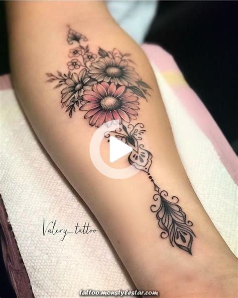 It is also the most preferred design for tattoo enthusiasts since. Incredible Small arrow with #marguerites for her and there ...