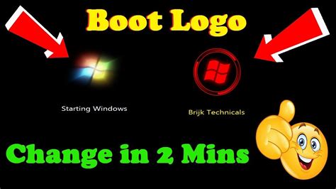 How To Change Windows Default Boot Animation Logo And Text In 2