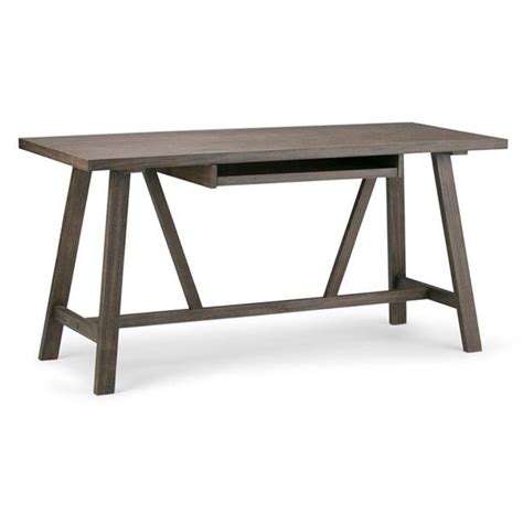 Atlin Designs Computer Desk In Driftwood Desk With Keyboard Tray Home