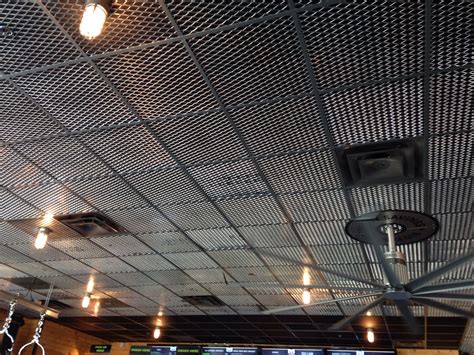 Cool Drop Ceiling From Expanding Metal Grate Metal Ceiling Suspended