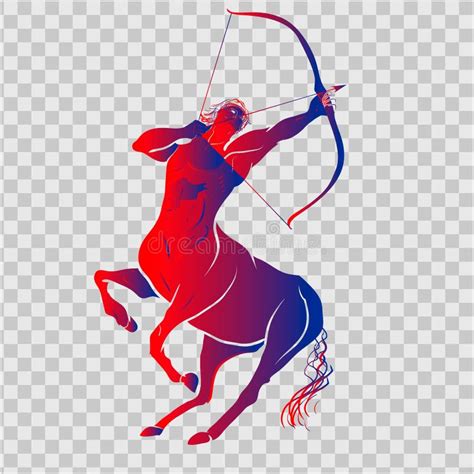A Beautiful And Elegant Sagittarius Zodiac Sign Silhouette Vector And