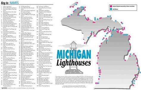 35 Map Of Michigan Lighthouses Maps Database Source