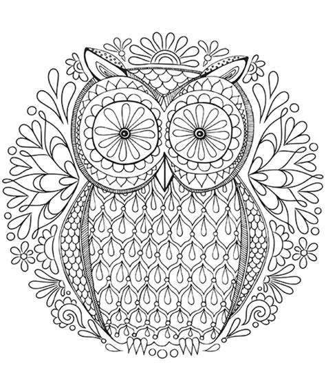 Owl Coloring Page For Adults Adult Coloring Page Printable Coloring Home