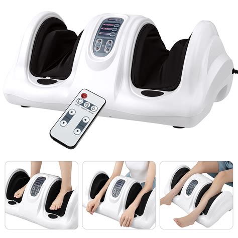 gymax rolling foot massager shiatsu foot massage machine w remote control white