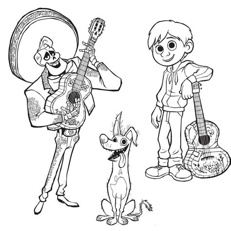 Coco Guitar Coloring Page Guitar Coloring Page For Kids Orsisodyssey