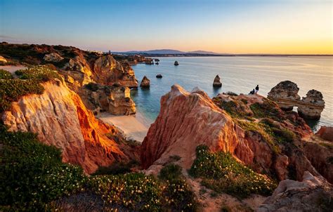 Wallpaper Landscape Nature The Ocean Rocks Coast Portugal Algarve