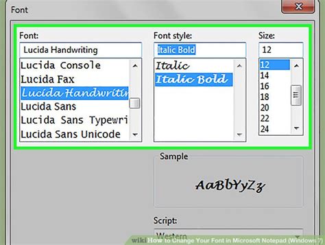 How To Change Your Font In Microsoft Notepad Windows 7
