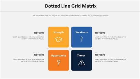 Dotted Line Grid Matrix Diagram