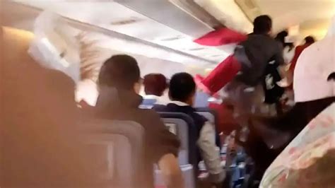 Horror Moment Airplane Passengers Are Thrown Through The Air While