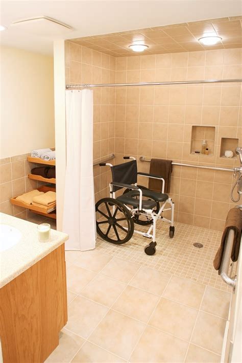 Remodeling tips to create bathrooms for the disabled. large bathroom design with family in mind! handicap ...