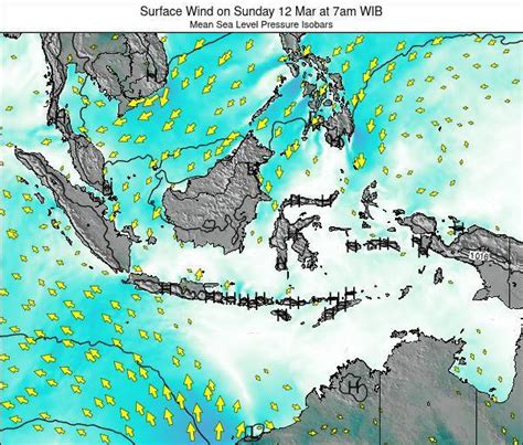 Indonesia Surface Wind On Thursday 13 May At 1pm Wib