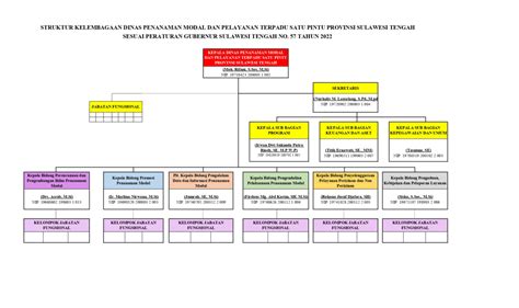 Struktur Organisasi DPMPTSP PROVINSI SULAWESI TENGAH