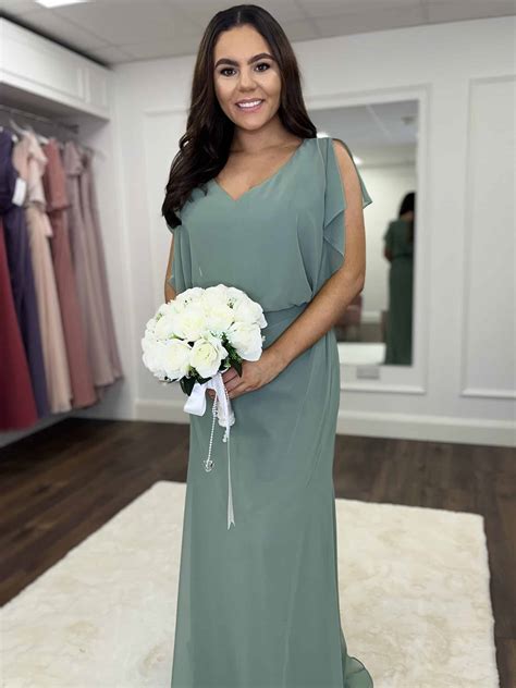 Nova Bridesmaid Dress With Embellished Shoulder And Waist In Light Teal Pure Boutique