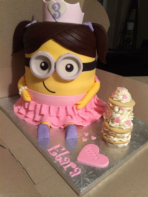 Vanilla minion cake happy birthday blake!. princess minion cake | Stella's 2nd Birthday ideas | Girl ...