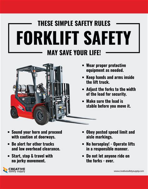 Simple Safety Rules Forklift Safety Poster