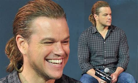 Matt Damon Debuts Ponytail At The Great Wall Press Conference In